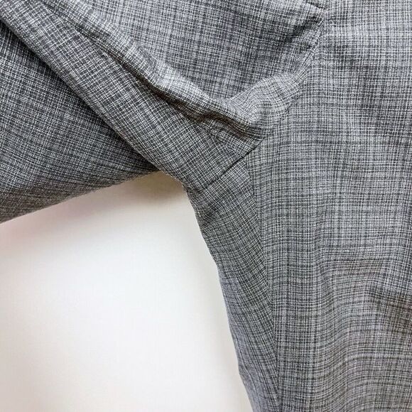 Boss Hugo Boss Womens Size 8 Gray Plaid Raw Hem Dress Pant Wool - Picture 5 of 11